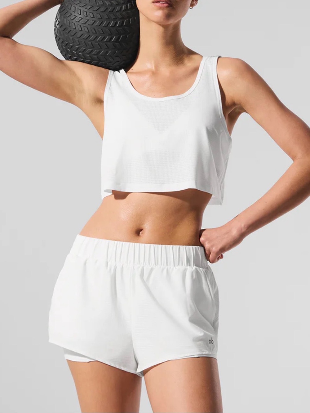 Alo Yoga Athletic Shorts – Size Small – White